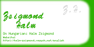 zsigmond halm business card